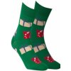 Vzorované sváteční ponožky zelená