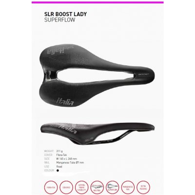 Selle Italia Cyklistické sedlo SLR Boost Lady TI 316 Superflow – Zboží Dáma