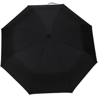 Blue Drop pánský skládací vystřelovací deštník černý s rovnou dřevěnou rukojetí – Zboží Mobilmania
