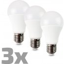 ECOLUX LED žárovka 3-pack, klasický tvar, 12W, E27, 3000K, 270°, 1080lm, 3ks v balení