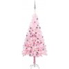 Vánoční stromek zahrada-XL Umělý vánoční stromek s LED a sadou koulí růžový 180 cm PVC
