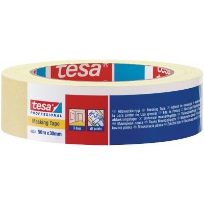 Tesa 4323 papírová maskovací páska do 60°C 30 mm x 50 m – Zboží Mobilmania