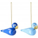 Kay Bojesen Dřevěné vánoční ozdoby Birds Blue – set 2 ks, modrá barva, dřevo – Hledejceny.cz