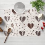 Biante bavlna prostírání Sandra SA-027 Tmavé srdce na smetanovém 35x45cm – Zboží Dáma