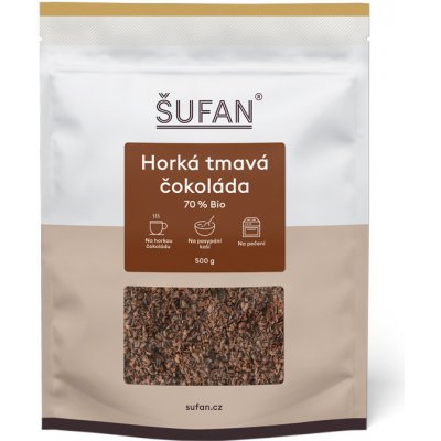 Šufan Bio Horká tmavá čokoláda 70% Peru 500 g – Zboží Mobilmania