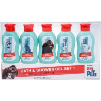 Universal The Secret Life Of Pets sprchový gel 5 x 60 ml dárková sada