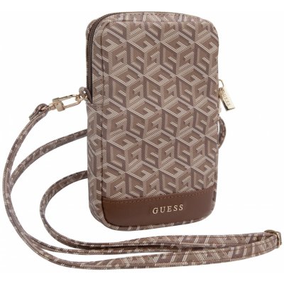 Guess PU G Cube Wallet Phone Bag Zipper hnědé – Hledejceny.cz
