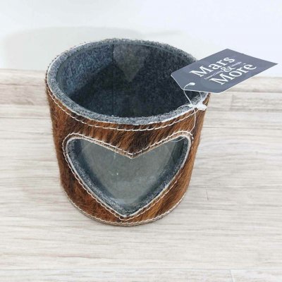 Mars & More Svícen z kravské kůže, 10,5 x 11,5 cm – Hledejceny.cz
