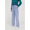 Dámské klasické kalhoty United Colors of Benetton dámské široké high waist 4HA2DF022.05N modré