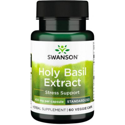 Swanson Holy Basil Extract Bazalka indická 400 mg 60 kapslí – Hledejceny.cz