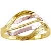 Prsteny SILVEGO Zlatý prsten s ručním rytím Adele ze žlutého a růžového zlata SILVEGO B22094RGY