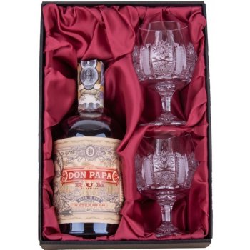 Don Papa 0,7 l (dárkové balení 2 sklenice)