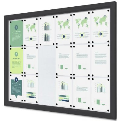 StandMar Venkovní uzamykatelná vitrína Slim SCTE – IP56, B1 vitríny: 18 x A4 – Zboží Živě
