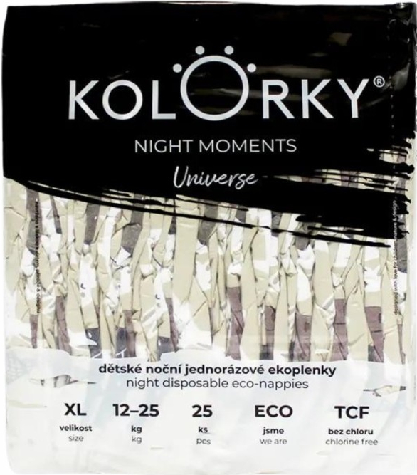 Kolorky Night Moments Universe eko XL 12 - 25 kg 100 ks