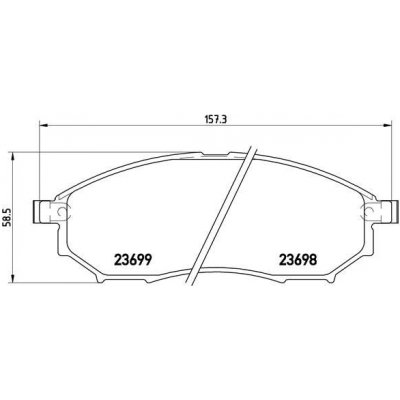 BREMBO P 56 058 Sada brzdových destiček, kotoučová brzda (P56058) – Hledejceny.cz