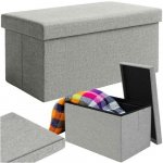 Ruhhy 26131 Taburet s úložným prostorem 76 × 38 × 38 cm, šedý – Sleviste.cz