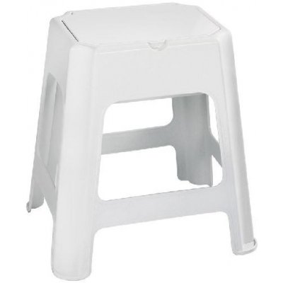 Aqualine Doplňky - Koupelnová stolička, s úložným prostorem, bílá 90902W – Zboží Mobilmania