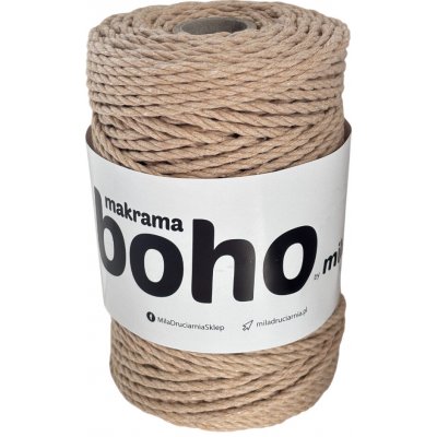MILA Makrama BOHO 3ply 4mm/100m - Karamelová – Hledejceny.cz