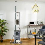 PawHut Kočičí škrabadlo 60 x 40 x 225-255 cm – Zboží Dáma