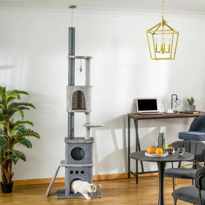 PawHut Kočičí škrabadlo 60 x 40 x 225-255 cm – Zboží Dáma