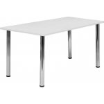CRTR 120 Jídelní stůl 1194 x 800 mm, deska bílá / nohy chromované