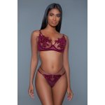 Be Wicked Evangeline Bra Set Bordeaux – Zboží Mobilmania