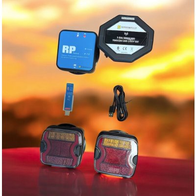 STROBOLED - Bezdrátová zadní světla s magnetem 12/24V+ kontrolní a produžovací modem- zásuvka 7pin | Zboží Auto