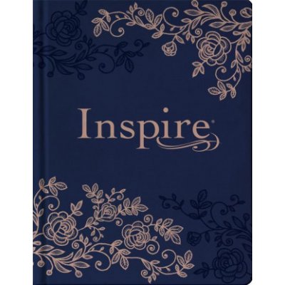 Inspire Bible NLT Hardcover Leatherlike, Navy: The Bible for Coloring & Creative Journaling