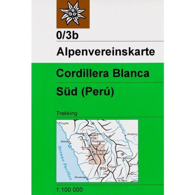 mapa Cordillera Blanca-Süd Peru 1:100 t.
