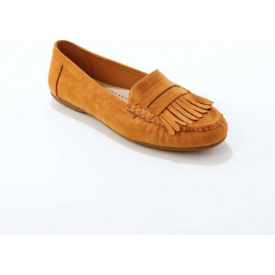 Mokasíny z imitace semiše béžová – Zboží Dáma