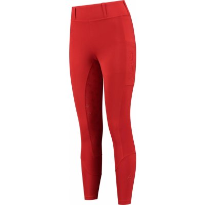 Mrs. Ros Equestrian Legíny Softshell Silhouette s gripem zimní dámské cheeky red