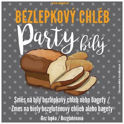 Adveni Bezlepková směs Party na bílý chléb nebo bagety 0,5 kg – Zboží Dáma