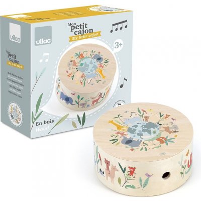 Vilac Dřevěný cajón bubínek Zvířata světa Sarah Betz – Sleviste.cz