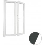 Aluplast dvoukřídlé balkonové dveře antracit/bílá Pravé 160 x 210 cm – Hledejceny.cz