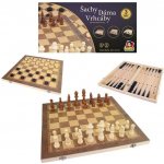 Šachy, dáma, backgammon hra 44x44cm dřevo – Hledejceny.cz