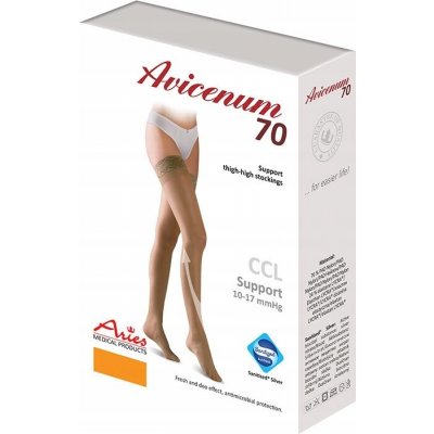 Aries punčochy AVICENUM 70 DEN krajka Tělová – Hledejceny.cz