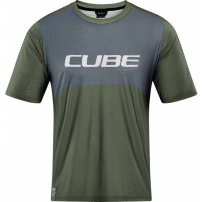 Cube VERTEX ROUND NECK TM S/S olive grey – Zboží Dáma