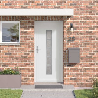OMAXI Vchodové dveře Bílá 108 x 208 cm PVC 787310 – Hledejceny.cz