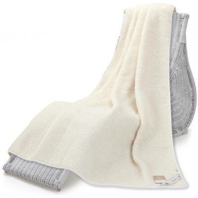 Wooline Vlněná Merino deka Thumbled světlá krémová 140x200 – Sleviste.cz