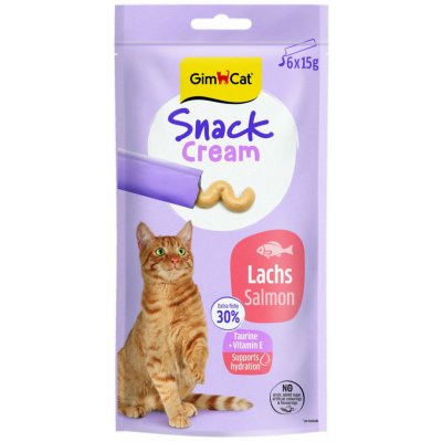 GimCat Snack Cream Losos 6 x 15 g – Zbozi.Blesk.cz