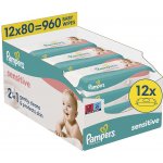Pampers Sensitive Baby dětské čisticí ubrousky 12 x 80 ks – Hledejceny.cz