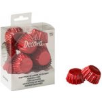 Decora Cukrářské košíčky 27 x 17 mm - Metalické Červené 60 ks – Zboží Dáma