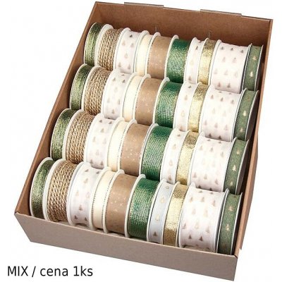 Ditipo 2881 Stuha látková Vánoční MIX / cena 1ks 2881 – Zboží Dáma