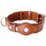 Petify Kožený obojek pro psa Buddy s pouzdrem na AirTag – Zboží Dáma