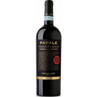 Varvaglione Primitivo Di Manduria Papale Oro 2021 DOP 14,5% 0,75 l (holá láhev) – Hledejceny.cz