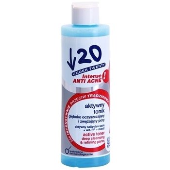 Under Twenty Anti! Acne Intense hloubkově čistící tonikum pro zmenšení pórů (with Sodium Salicylate and Vitamin PP) 200 ml