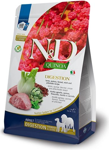 N&D Quinoa Dog Adult medium&maxi Digestion Grain Free Lamb & Fennel 7 kg