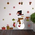Vánoční samolepící dekorace Sněhulák 22x67cm – Hledejceny.cz