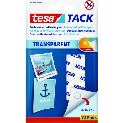Tesa Oboustranně lepicí polštářky Tack 72 ks, 12 mm