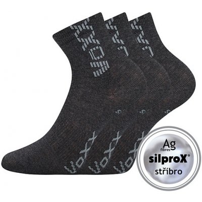 VoXX Dětské vysoké bavlněné modré ponožky Adventurik tmavě šedá melé
